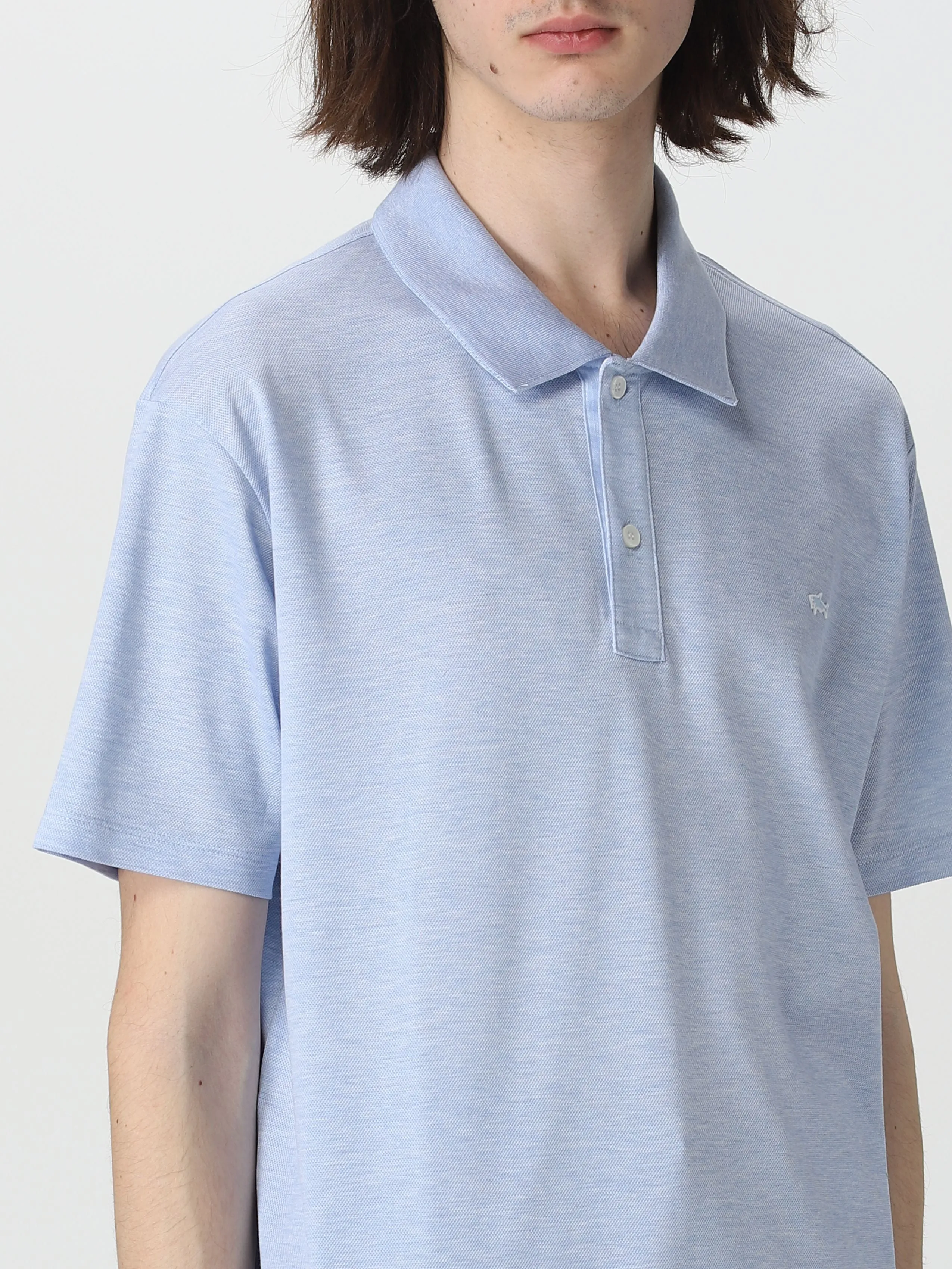 Organic Cotton Dusty Blue Polo - Paul & Shark