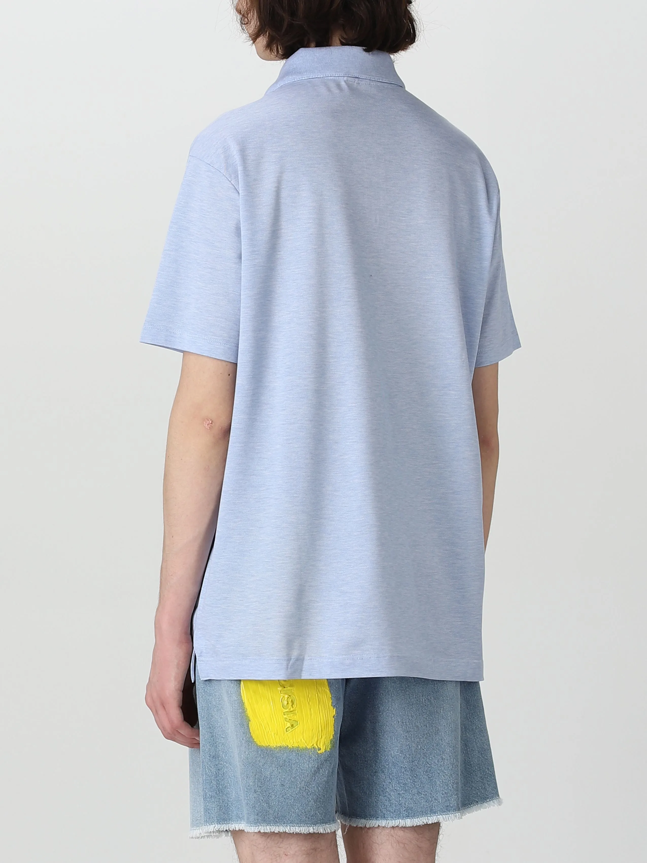 Organic Cotton Dusty Blue Polo - Paul & Shark