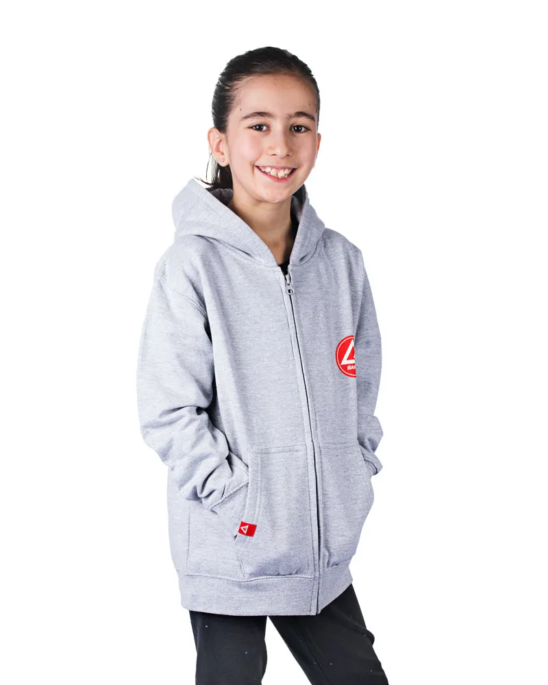 RS Classic Youth Zip Up Hoodie - Heather Grey