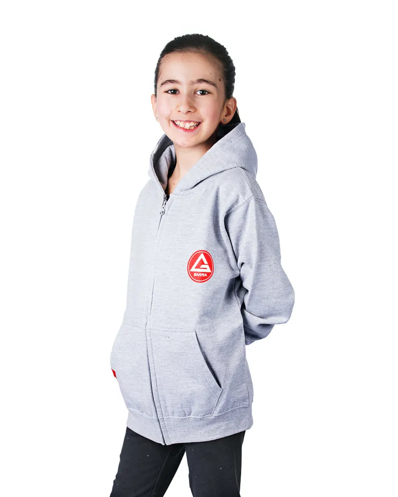 RS Classic Youth Zip Up Hoodie - Heather Grey