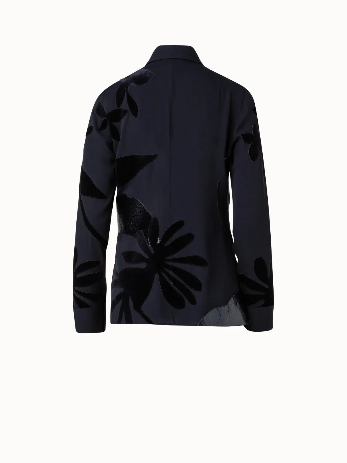 Silk Crêpe Abraham Flower Patchwork Blouse