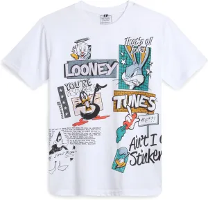 Southpole Boys' Graphic T-Shirts - Looney Tunes Bugs Bunny Tom and Jerry Crewneck Short Sleeve Graphic Tees (Sizes: 8-20)