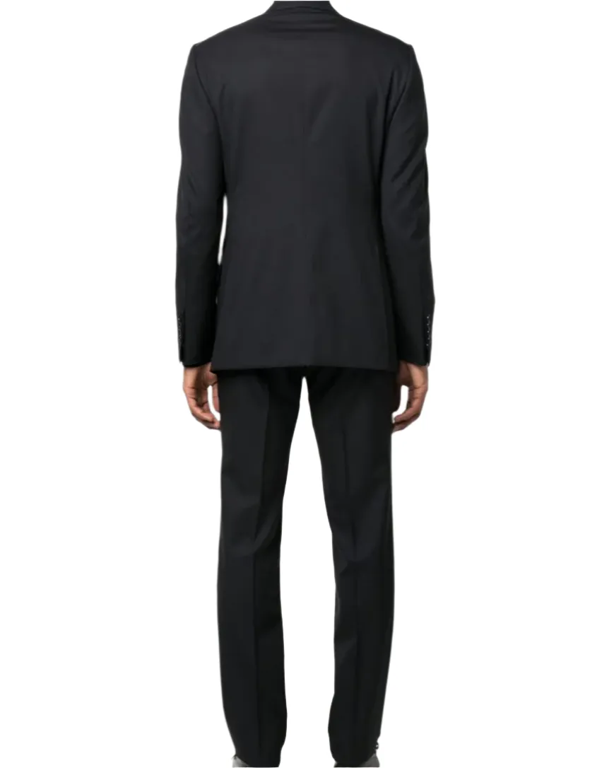 Tom Ford Mens Peaked Lapels Tailored Suit in Navy