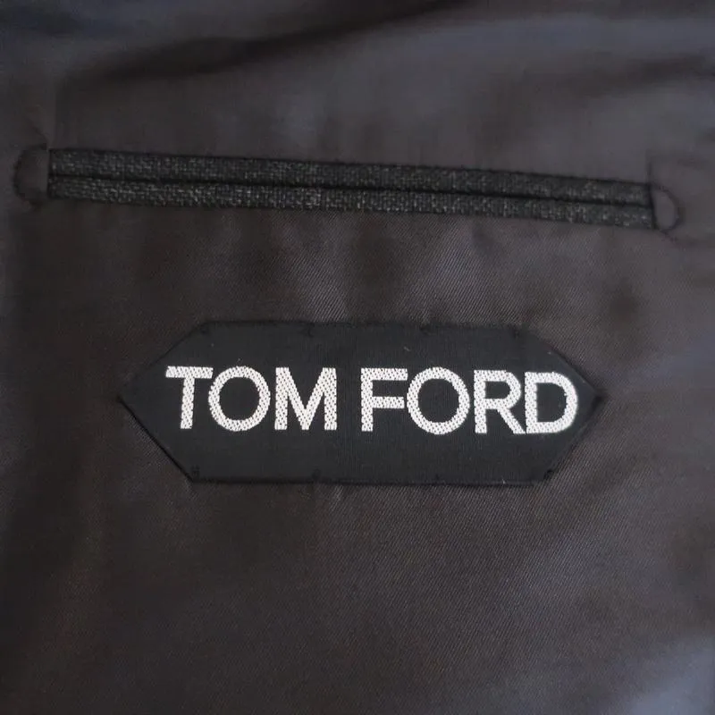 Tom Ford Suit Jacket Charcoal Wool Size 50 Two-Button Blazer