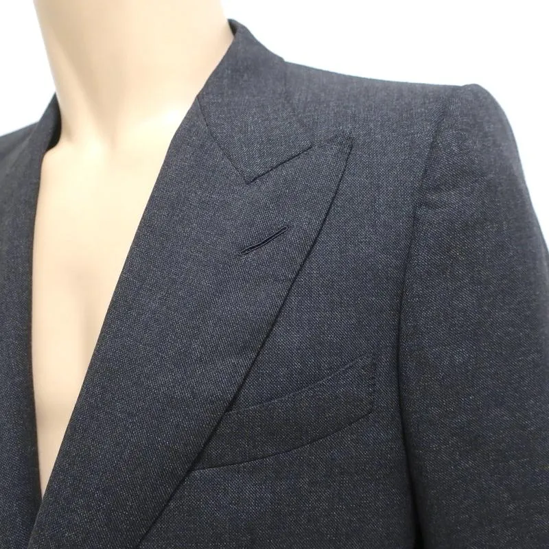 Tom Ford Suit Jacket Charcoal Wool Size 50 Two-Button Blazer