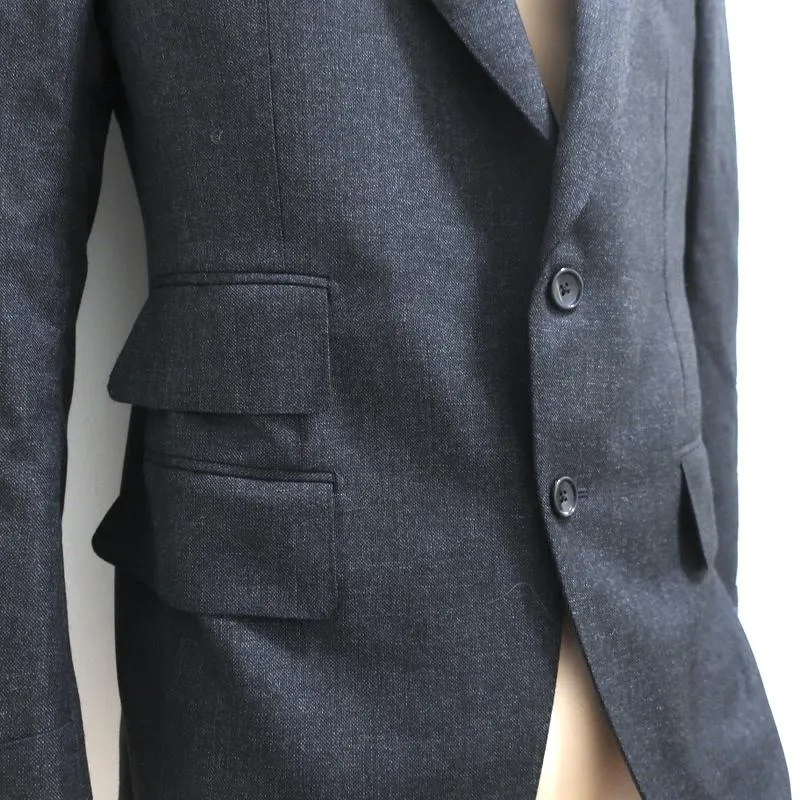 Tom Ford Suit Jacket Charcoal Wool Size 50 Two-Button Blazer