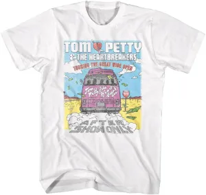Tom Petty & The Heartbreakers Great Wide Open Adult Short Sleeve T Shirt 90s Vintage Style Graphic Tees
