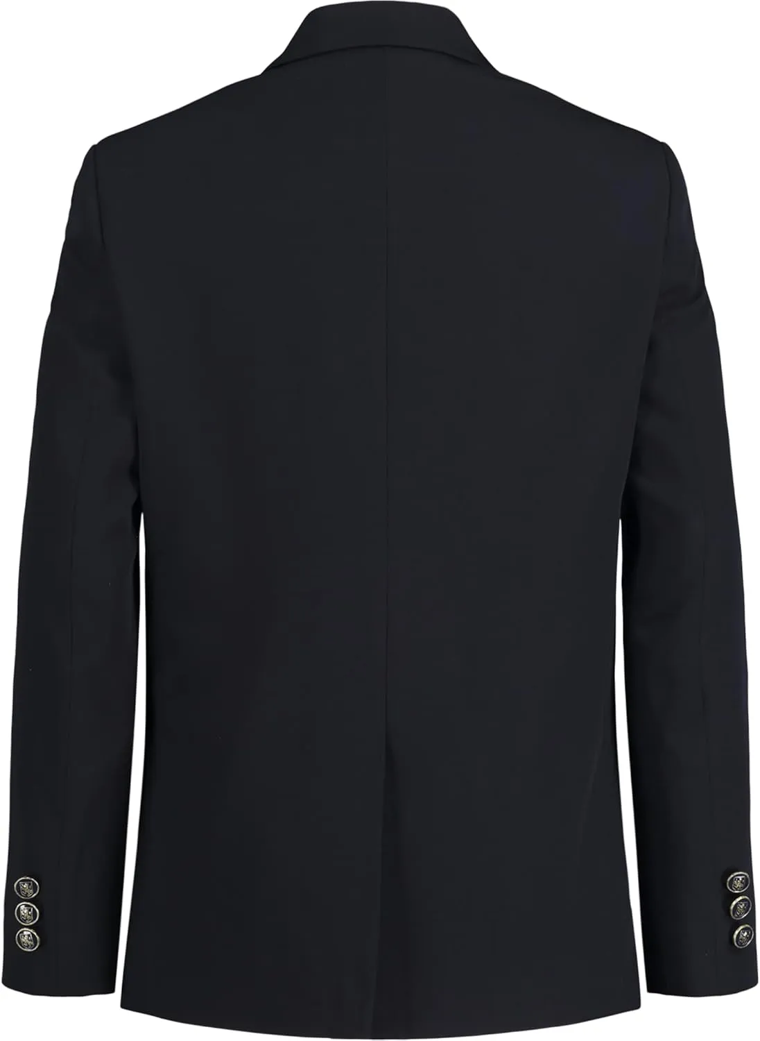 Tommy Hilfiger Boys' Bi-Stretch Alexander Blazer, Single Breasted with Pocket Square, Solid Color with Flag Print Lining