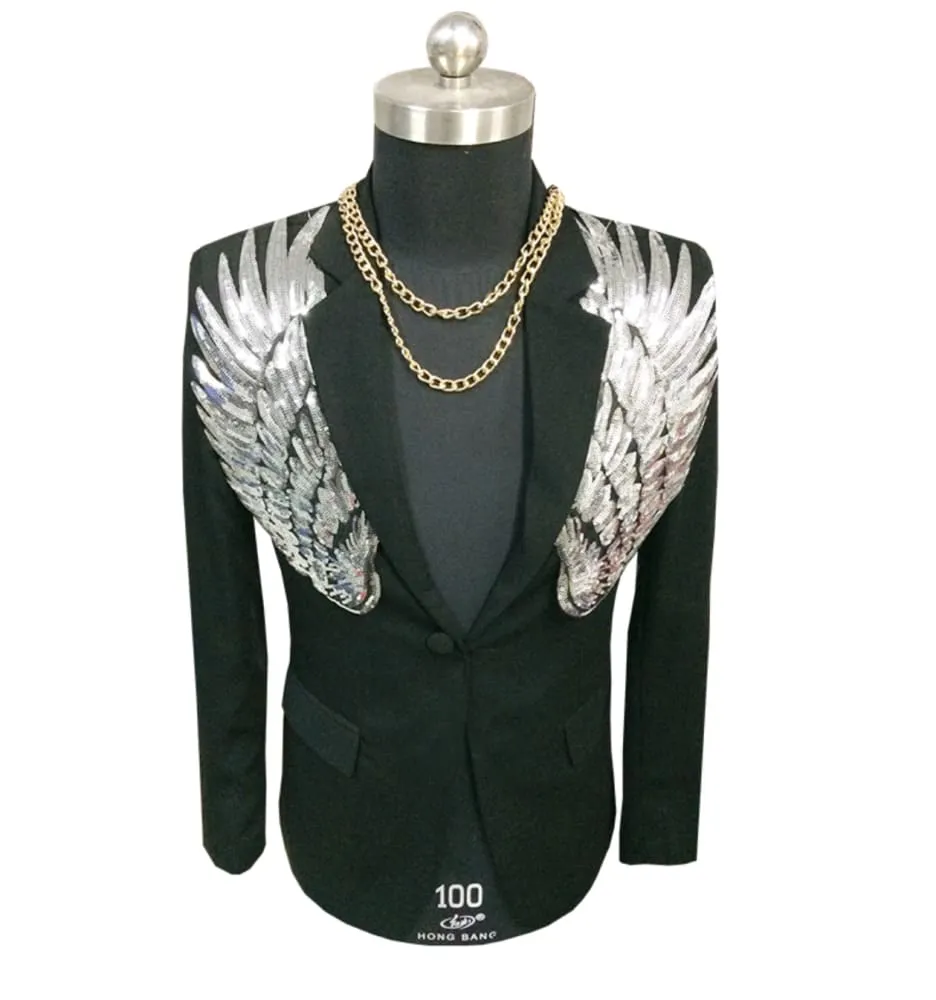 Wing Sequin Blazer Slim Fit
