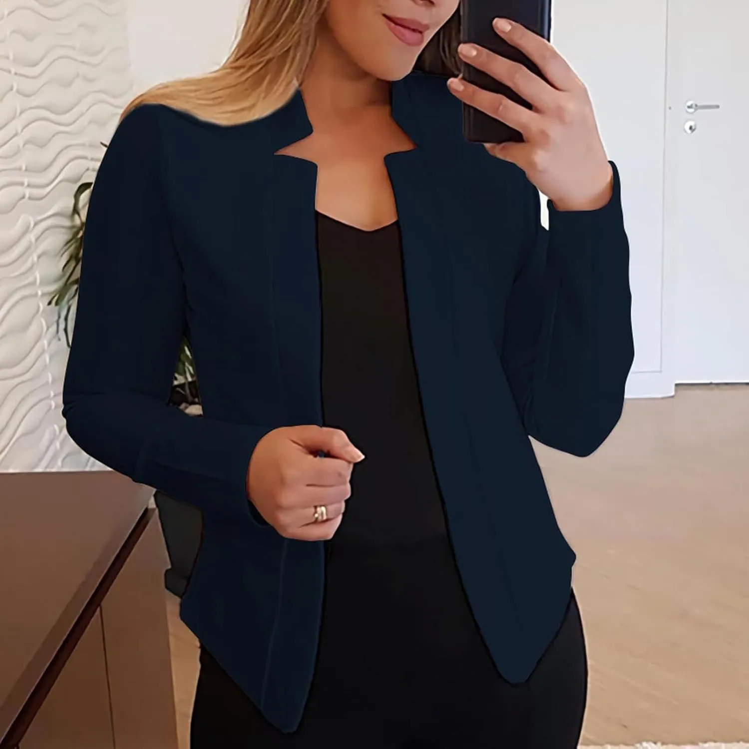 Women's Business Casual Blazers Lightweight Office Jacket Plus Size Open Front Blazer Cropped Blazer Dressy Jackets