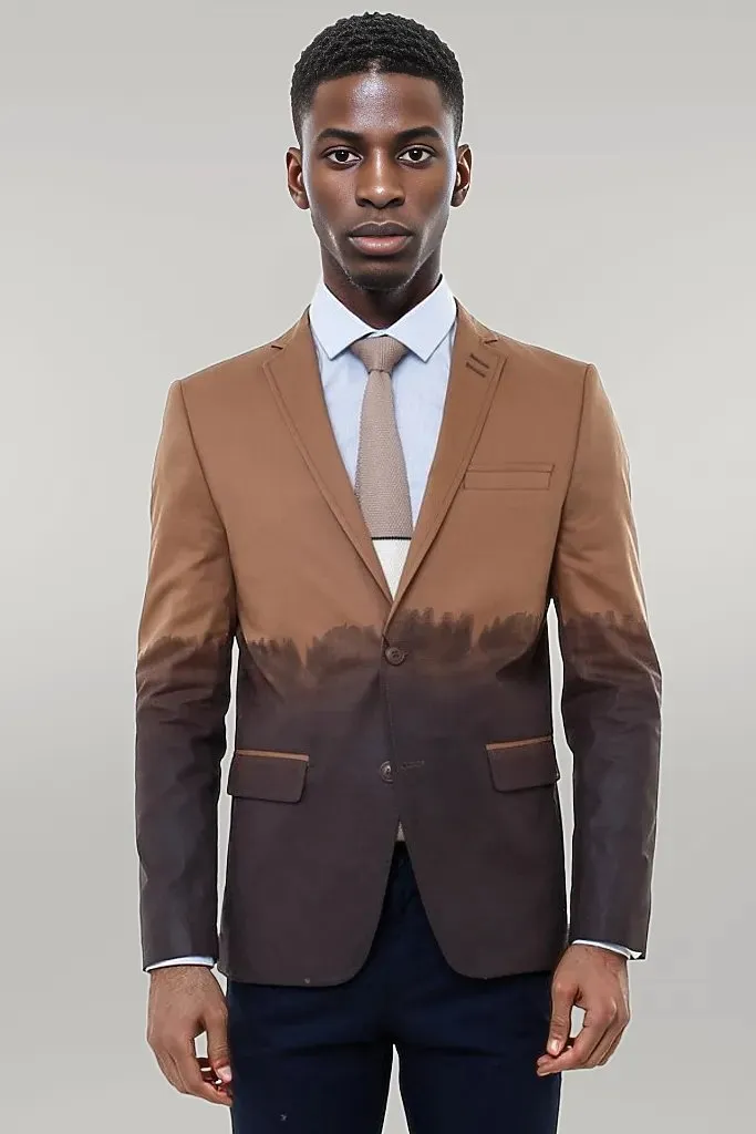 WSS Slim Fit Cotton Brown Blazer  - Singen