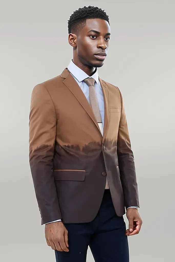 WSS Slim Fit Cotton Brown Blazer  - Singen