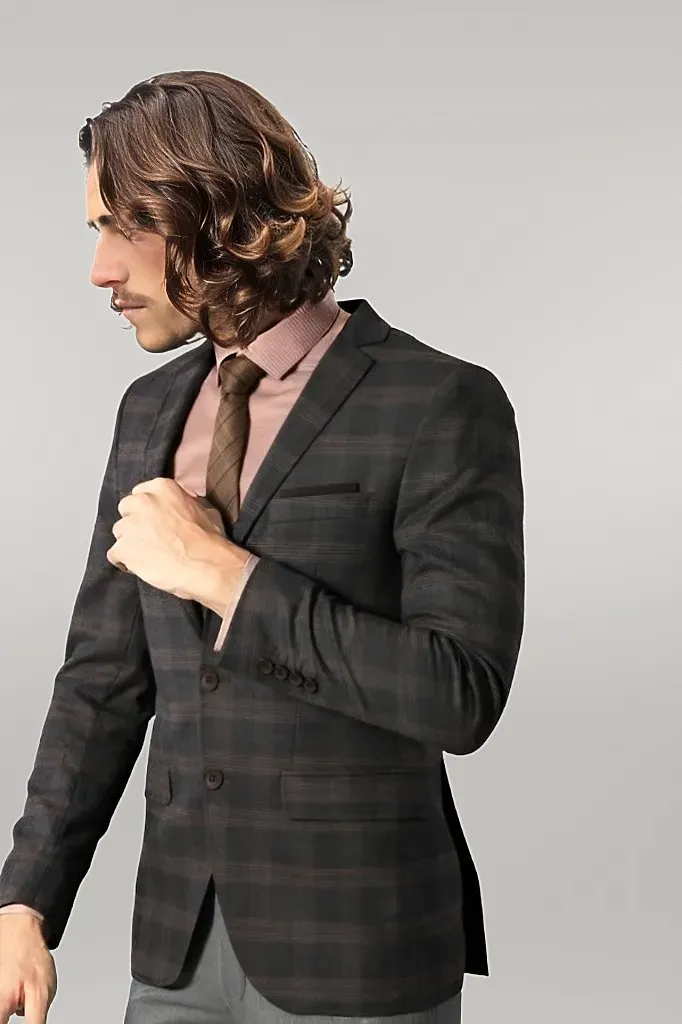 WSS Slimfit Plaid Wool Blazer  - Singen