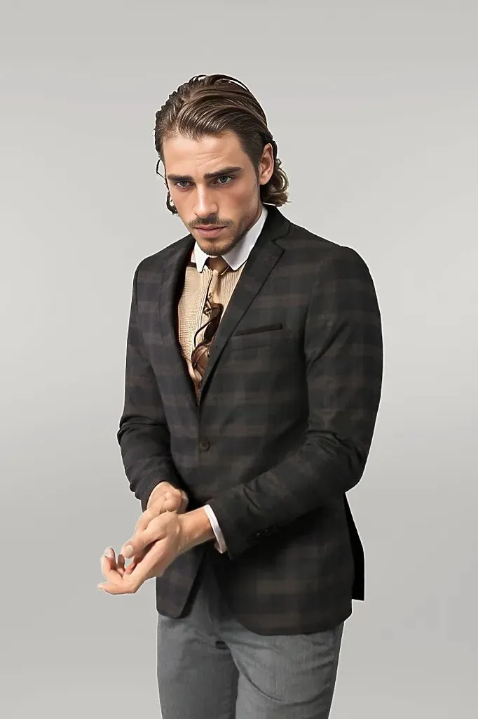 WSS Slimfit Plaid Wool Blazer  - Singen