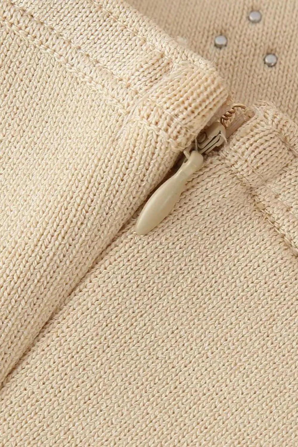 'Yaroslava' Diamante Knit Cardigan & Strapless Top Set